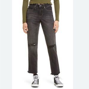 NWT Nordstrom BP High-Rise Vintage Black Straight Leg Jeans Size 27